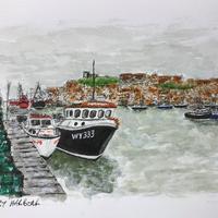 Whitby Harbour - Watercolour - 200mm x 140mm