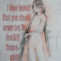 I have learnt never to say 'No' Mixed Media 500x555mm