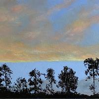 Highclere Sunset/ Oil on canvas/ 50cms x 20cms