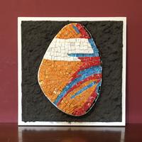 Pebble #6/Smalti glass on wood/ 20 x 20 x 2cm