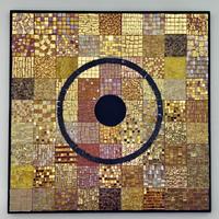 Void-Beginning End/Real gold tiles, marble, mixed media, mounted on board/79 x 79 x 2.5cm  