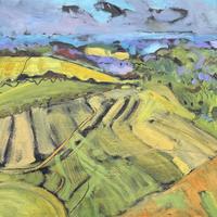 View from White Hill/Oil on Board/ 20cms x 20 cms