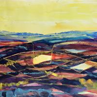 Pathways II - Yellow Field, Watercolour 760x570mm