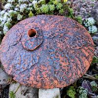 terracotta vessel with copper wash