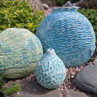 stoneware vases with underglaze