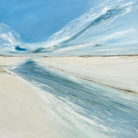 Estuary Flows/oil on canvas/50x50cm