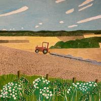 Red Tractor / Oil / approx 400mm x 300mm