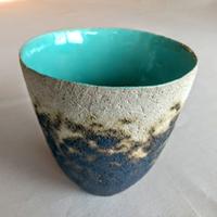 Turquise bowl/stoneware /20cm tall