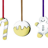 Christmas Decorations, Sterling silver & Gold plate 