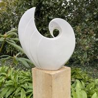 Dove    Cold Cast White Marble  height 24cm