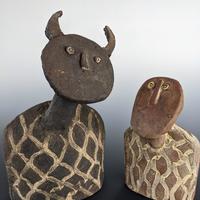 Dark figures/Volcanic black stoneware/18cmx24cm and12.5cm x 20cm 