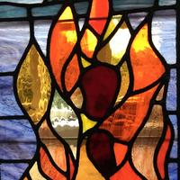 The Spirit Inflamed / leaded stained glass / 62cmx42cm