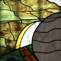 The Empty Tomb / leaded stained glass / 62cmx44cm