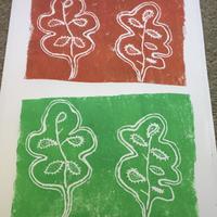Autumn/Spring Leaf/PRINTMAKING on A4 lad édition