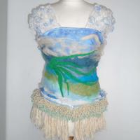 Ellie GCSE Textiles. Final outcome from 'Coast' project.