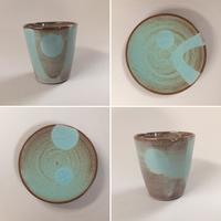 Beakers and Plates / Coloured Tin-glaze 