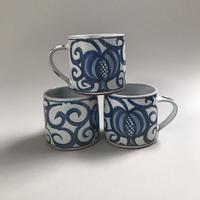 Small Coffee Mugs / Tin-glazed Earthenware/ 5cm high