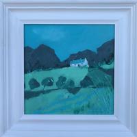 Cottage in Green/Oil on Board/30cm x 30cm