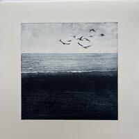 Between the sea & the sky, Collagraph monoprint no5, 260mm x 260mm