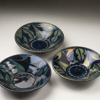 blue glaze bowl/lustreware/ 18cm