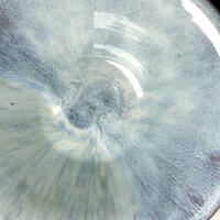 Sea swirl, stoneware bowl, 10 inch diameter