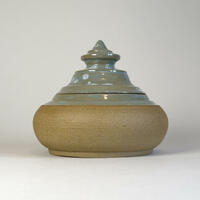 Jar, stoneware, 6 inch diameter