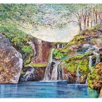 "Watkin Path"-mixed media on canvas-100x80cm