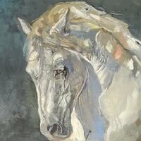stallion oil painting 
