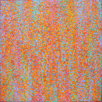 'Colour Storm' acrylic on canvas 87x87cm