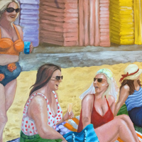 The Hen Party.  oil on canvas board. 40x50cm