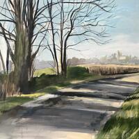 February Sunlight, Oils on paper, 74 x 52cm approx