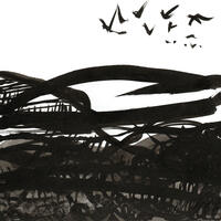 Dark Flight, Ink on sketchbook 17x17 cm