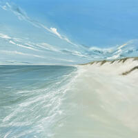 All along the dunes/oil on canvas/100x100cm