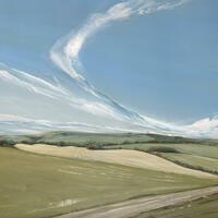View to Coombe Gibbet/oil on canvas/40x50cm