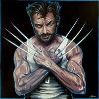 Wolverine. Acrylic. 80 x 80cm