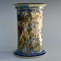 Classical Vase with impressed decoration based on Italian Hillside Village designs. 270mm (h)
