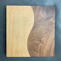 Chopping Board / Walnut & Sycamore / 30cm x 30cm x40cm