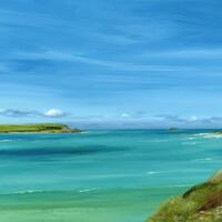 Cornish summer sea / Oil on canvas board / 50cm x 40cm
