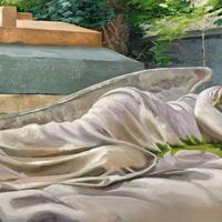 The Sleeping Angel / Oil on canvas board / 60cm x 30cm