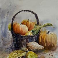 Autumn Harvest/Watercolours/51x40cm