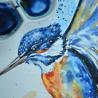 Kingfisher / watercolour / A4