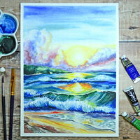 Seascape / watercolour / A4