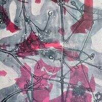 Pink/Monoprint/21 x 29 cms
