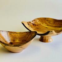 Natural edged pieces / Spalted beech