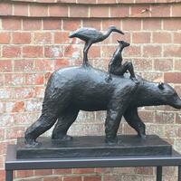 'Bear Story', Bronze Resin, 63 x 80 x 26 cms