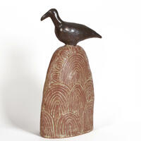 'Menhir Bird', ceramic, 23 x 17 x 11 cms
