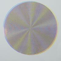 CYM concentric circle/ 29.7 x 42 cm. Printed using primary colour inks