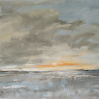 Winter Sky Frozen Fields oil on canvas70x80x4cm.
