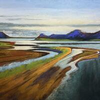 Watery Landscape  Pastel  76 x 51 cm