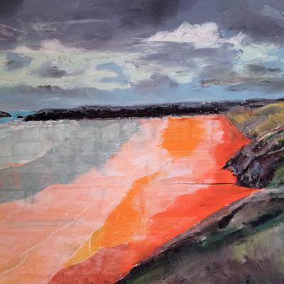 East over Penhale Sands/soft pastel on paper/A2